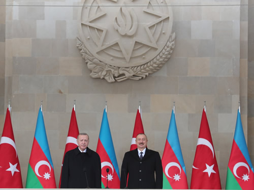 @RTErdogan #Türkiye #Cumhurbaşkanı: “#Karabağ #Azerbaycan’dır. #Karabağ artık anavatanıyla kucaklaşmış, 30 yıllık hasret son bulmuştur!”