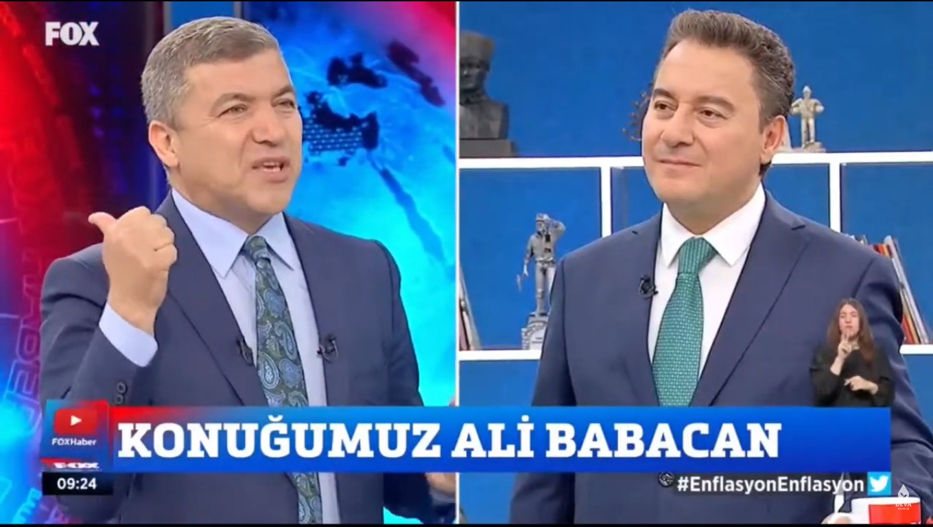 DEVA Partisi Genel Başkanı Ali BABACAN, FOX TV de konuk oldu: “Seçim için 2 ihtimal var; Kasım 2022 ya da Haziran 2023!”