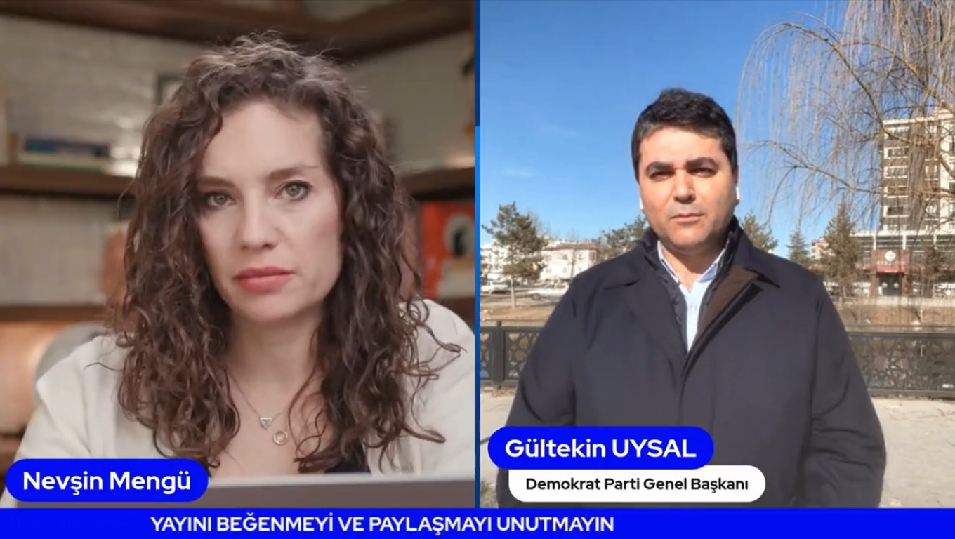 DP Genel Başkanı Gültekin Uysal, Nevşin Mengü Youtube Kanalı’nda konuştu: “CHP Genel Başkanı Kemal Kılıçdaroğlu’nun 13. Cumhurbaşkanı Adayı olmasını istiyoruz!”