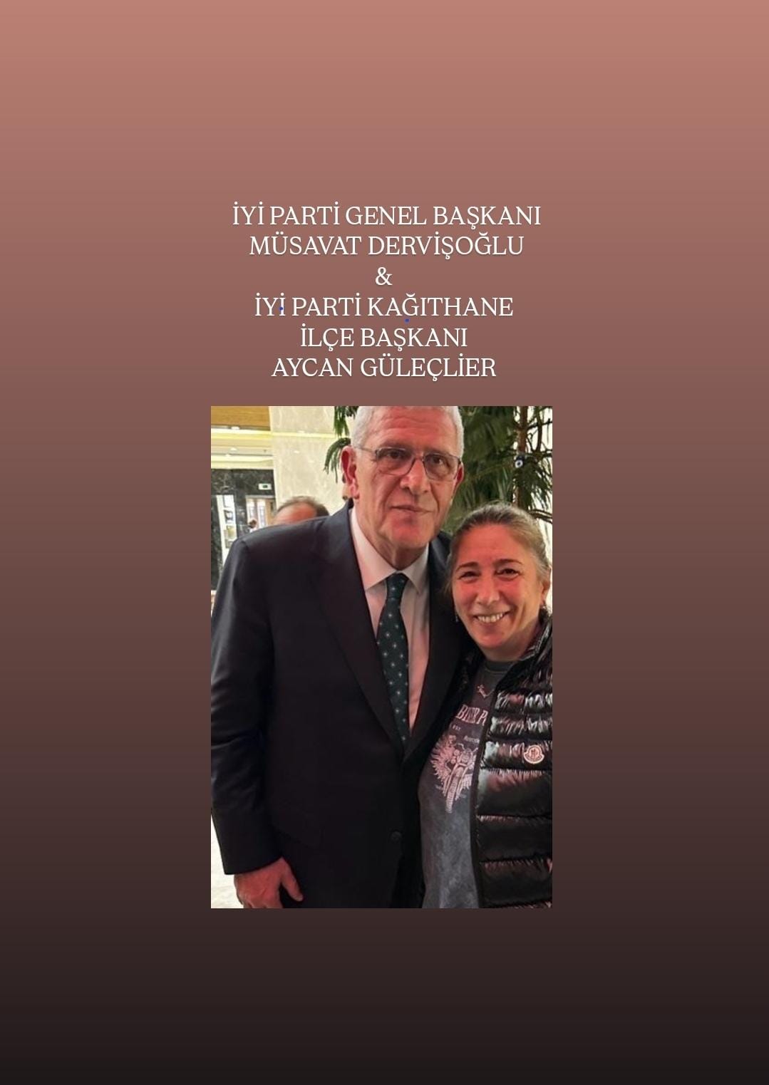 AYCAN GÜLEÇLİER; İŞ İNSANI & STK YÖNETİCİSİ & SİYASETÇİ & İYİ PARTİ KAĞITHANE İLÇE BAŞKANI