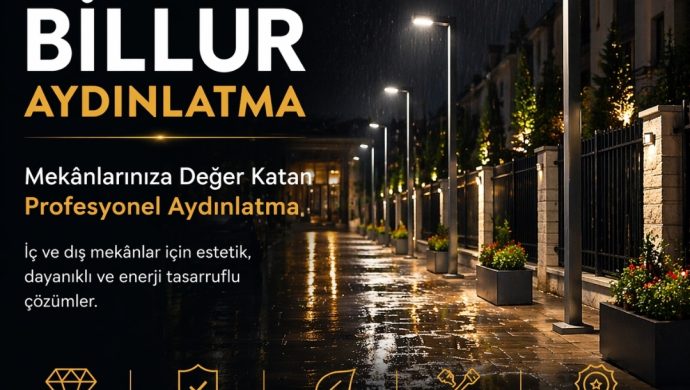BİLLUR AYDINLATMA: “Mekânlarınıza Değer Katan Profesyonel Aydınlatma!”