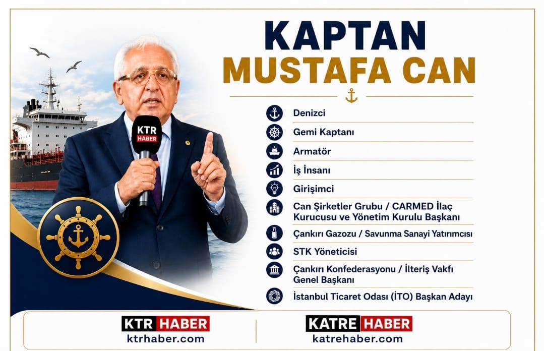 KAPTAN MUSTAFA CAN; Denizci • Gemi Kaptanı • Armatör • İş İnsanı • Girişimci • Can Şirketler Grubu / CARMED İlaç Kurucusu ve Yönetim Kurulu Başkanı • Çankırı Gazozu / Savunma Sanayi Yatırımcısı • STK Yöneticisi • Çankırı Konfederasyonu / İlteriş Vakfı Genel Başkanı • İstanbul Ticaret Odası (İTO) Başkan Adayı